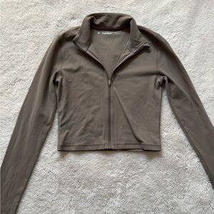 Aritzia TNA taupe zipup